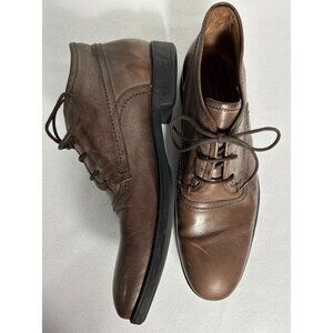 John Varvatos Men's Distressed Leather Lace Up Oxfords in Brown - Sz 10M